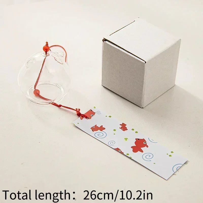 Japanese Wind Chime Handmade Sakura Wind Chimes Garden Decoration Outdoor Glass Furin Wall Hanging Home Decor Small Wind Bells