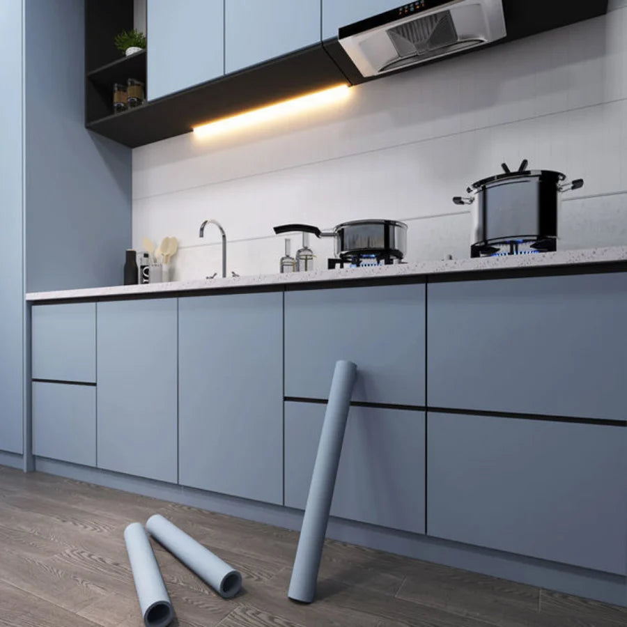 10M Kitchen Oil Proof Wallpaper Waterproof Self-Adhesive Stickers Cabinet Renovation Formaldehyde-free Mould-Proof Wall Decor