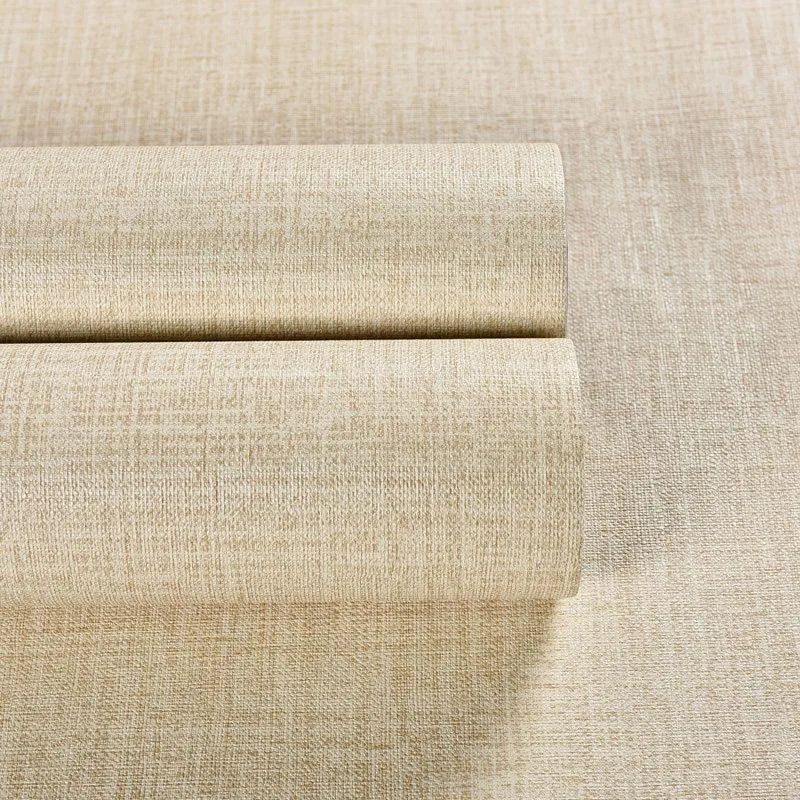 Self-adhesive Wallpaper Waterproof Solid Color Linen Pattern Living Room Bedroom Room Cabinet Decoration Sticker