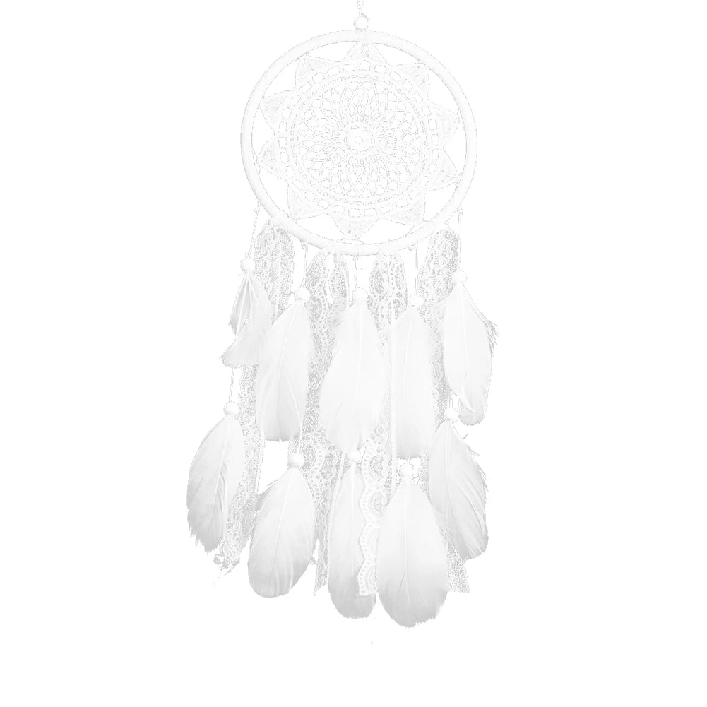 Dream Catcher Wind Chimes Circle Ring Wall Hanging Ornament Room Dreamcatcher Hand-woven Crafts Luxury Decoration