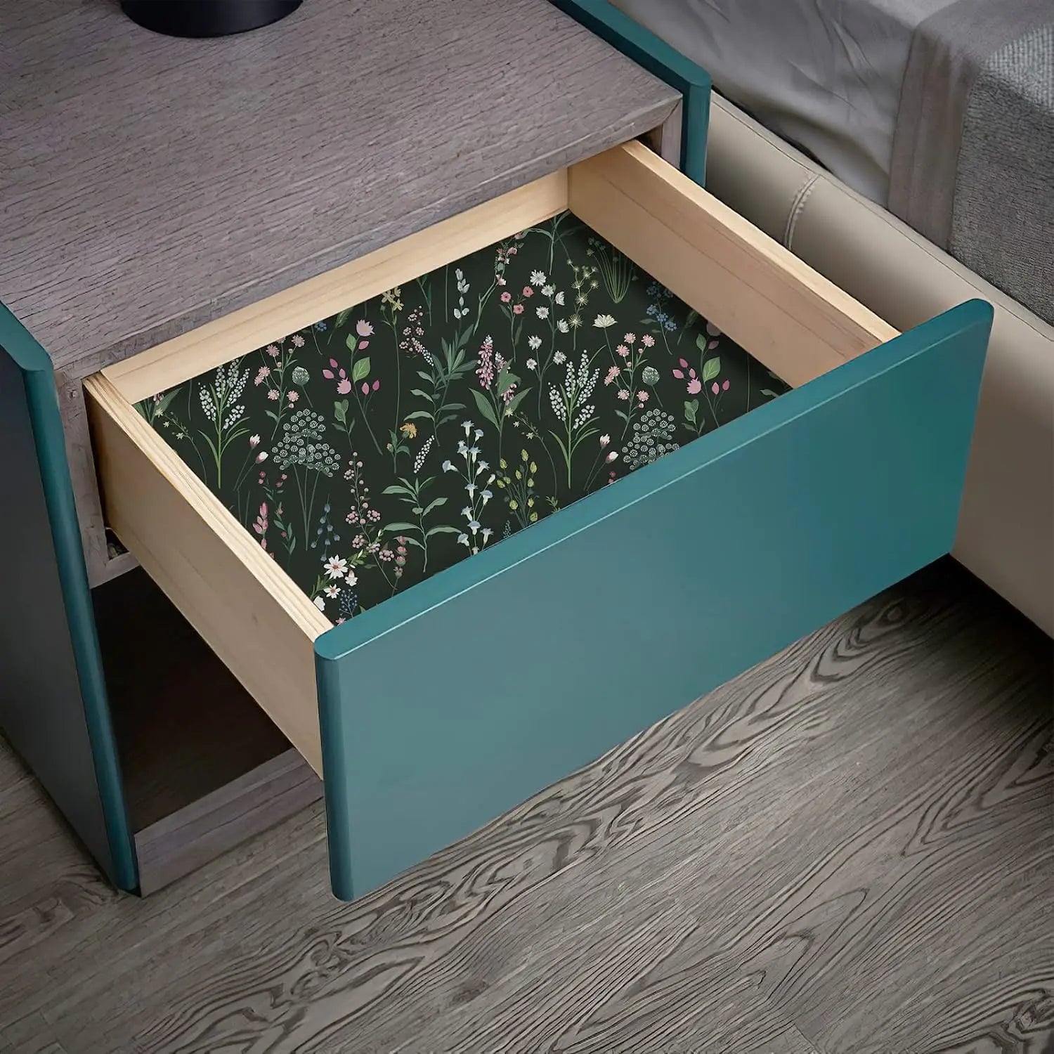 Floral Peel and Stick Wallpaper Vinyl Wallpaper Watercolor Flower Peel and Stick Wallpaper for Kitchen Cabinet Furniture