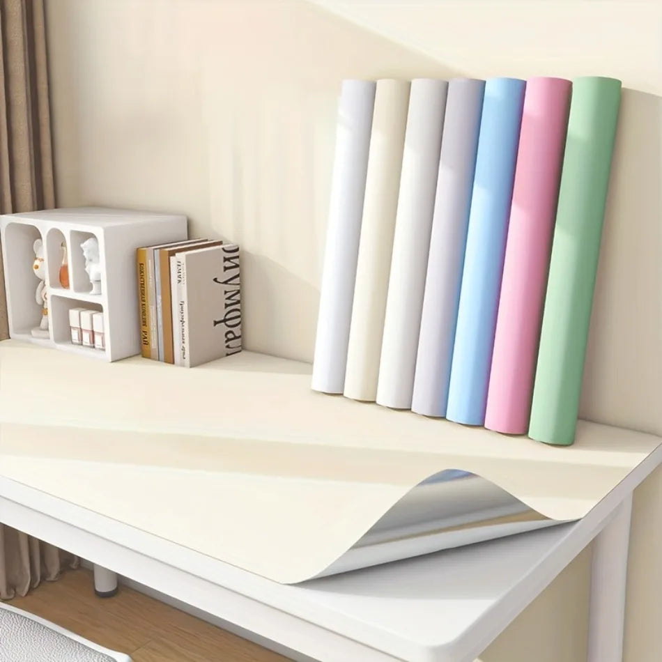 Matte Peel & Stick Wallpaper Self-Adhesive Removable Waterproof Stickers for Kitchen Countertops Cabinets Wardrobes Renovating