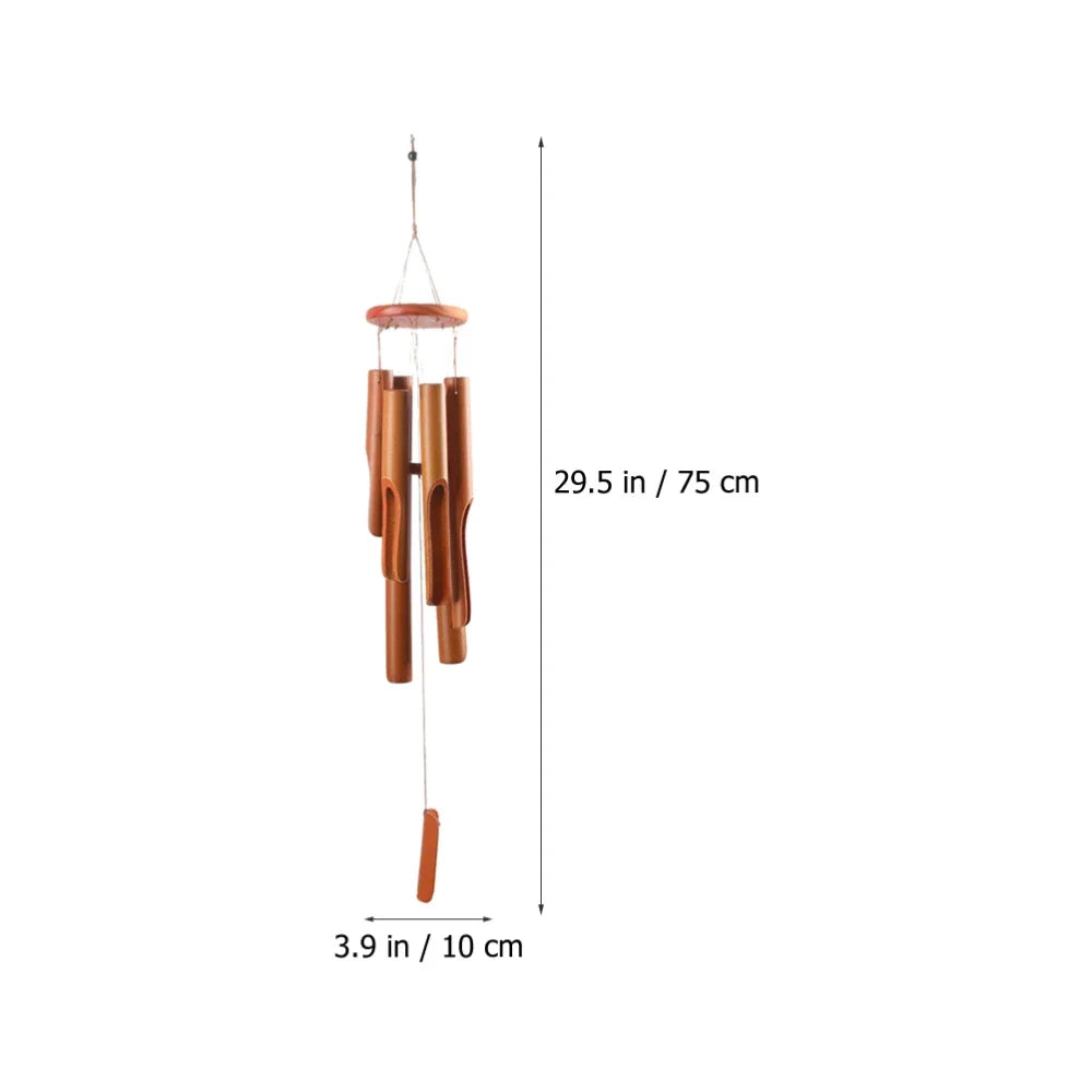 75cm bamboo wind chime and wind chime crafts are suitable for outdoor garden, terrace, home decoration, Zen meditation, retro ro