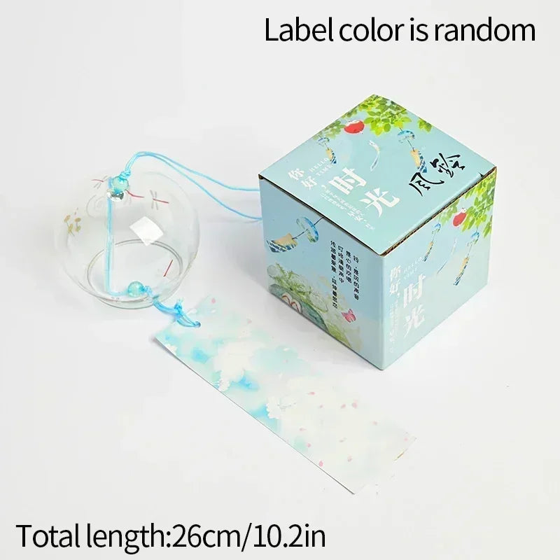 Japanese Wind Chime Handmade Sakura Wind Chimes Garden Decoration Outdoor Glass Furin Wall Hanging Home Decor Small Wind Bells