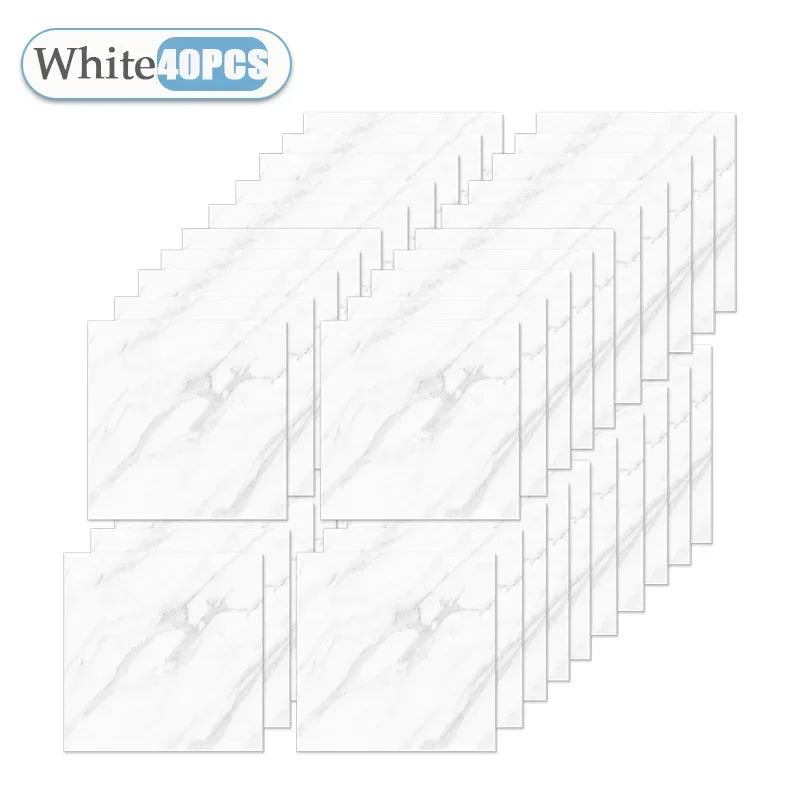 10/20/40PCS 30x30cm Self Adhesive Wallpaper Waterproof Tile Stickers FloorSticker for Kitchen Bathroom Ins Style Home Decor