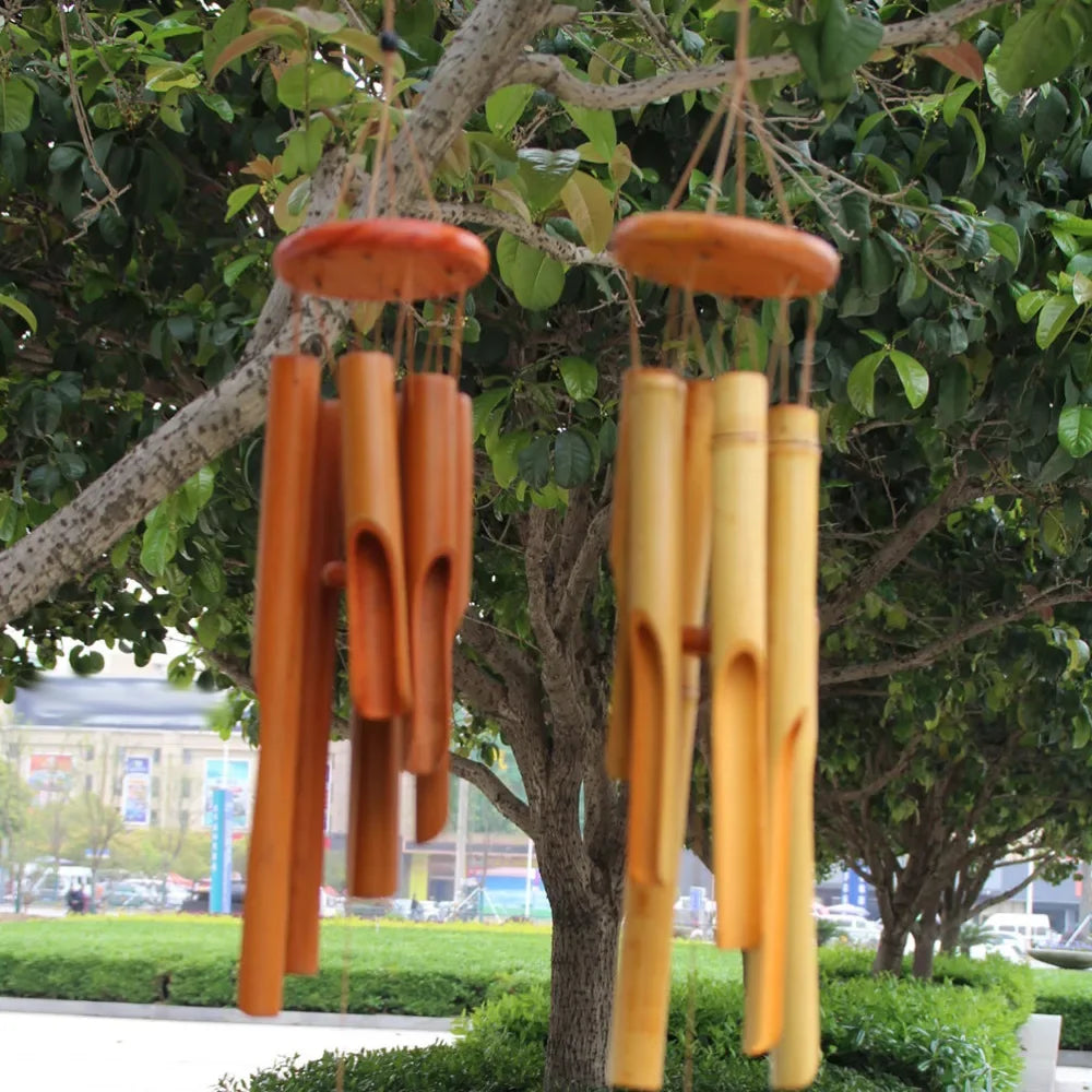 75cm bamboo wind chime and wind chime crafts are suitable for outdoor garden, terrace, home decoration, Zen meditation, retro ro