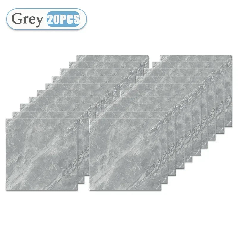 10/20/40PCS 30x30cm Self Adhesive Wallpaper Waterproof Tile Stickers FloorSticker for Kitchen Bathroom Ins Style Home Decor