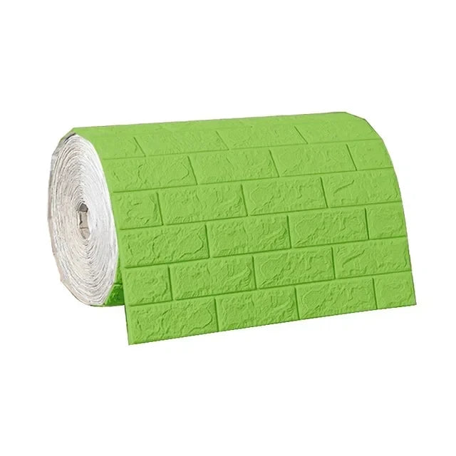 3D Self-Adhesive Wallpaper 70cm*1/5/10m Continuous Waterproof Brick Wall Stickers Living Room Bedroom Children's Room Home Decor