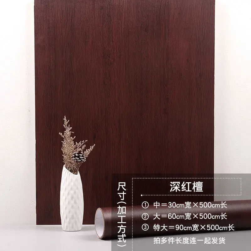90CM Width Waterproof Self Adhesive Wood Grain Sticker Door Cabinet Desktop Modern Furniture Renovation Peel and Stick Wallpaper